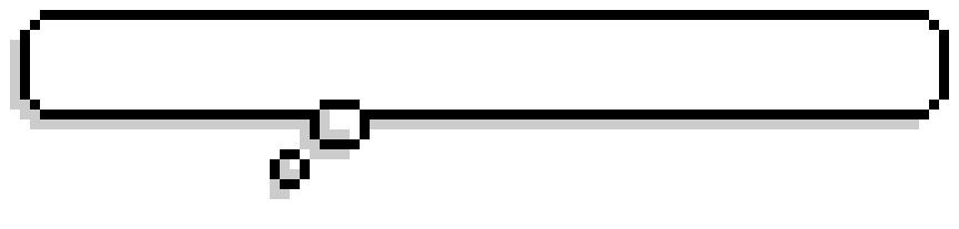 Pixel thought bubble that says, 'A return to work-in-progress!'